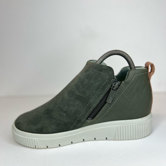 Ryka Vera 2 Womens Alpine Green/Deep Grey Suede Side Zip Wedge heel SNEAKER BOOT - Picture 9 of 15